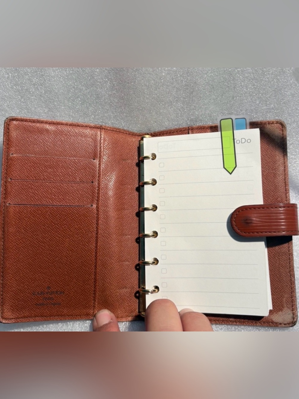 Louis Vuitton Epi Agenda PM Planner Organizer Kenyan Fawn Brown Vintage Spain - Picture 3 of 10